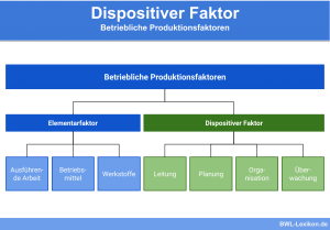 Dispositiver Faktor: Betriebliche Produktionsfaktoren