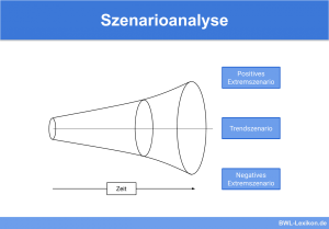 Szenarioanalyse: Positives Extremszenario, Trendszenario und negatives Extremszenario